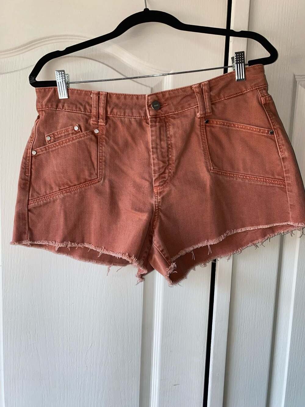 PAIGE Women's Mayslie Utility Cutoff Shorts in Vintage Muted Clay